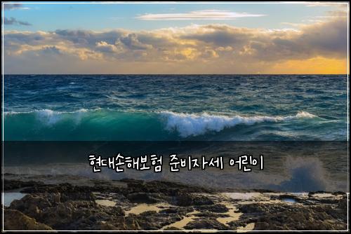 현대손해보험 준비자세  어린이