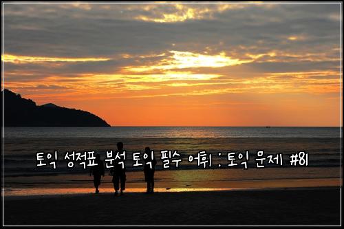 토익 성적표 분석 토익 필수 어휘 : 토익 문제 #81