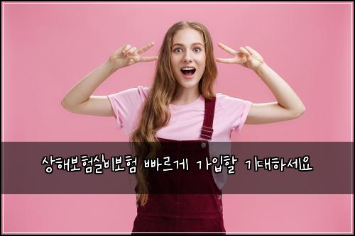 상해보험실비보험 빠르게 가입할 기대하세요