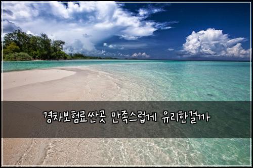 경차보험료싼곳 만족스럽게 유리한걸까