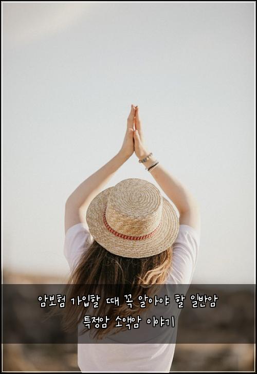 암보험 가입할 때 꼭 알아야 할 일반암 특정암 소액암 이야기