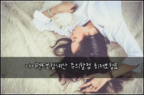 다이렉트보험계산 주의할점 최저보험료