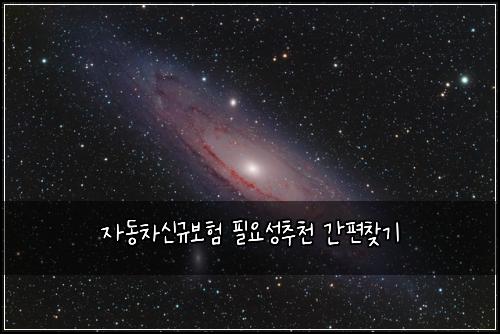 자동차신규보험 필요성추천  간편찾기