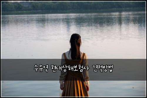수유역 현대상해보험사 견적방법