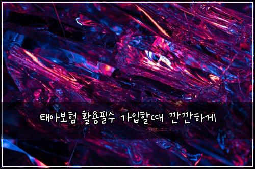 태아보험 활용필수  가입할때 깐깐하게
