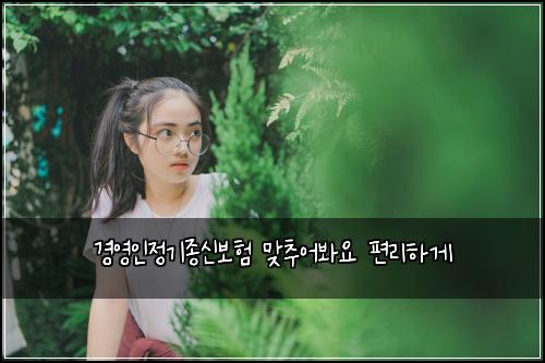 경영인정기종신보험 맞추어봐요  편리하게