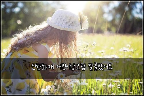 신한화재 어린이암보험 잘골랐어요 