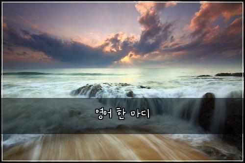영어 한 마디