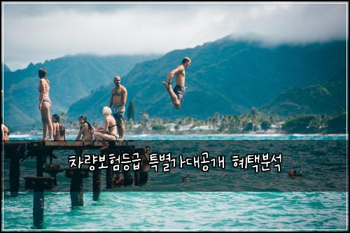 차량보험등급 특별가대공개 혜택분석