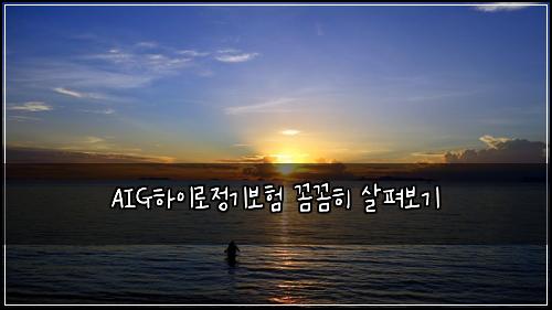 AIG하이로정기보험 꼼꼼히 살펴보기