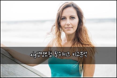 aig생명보험 필수체크  비교분석
