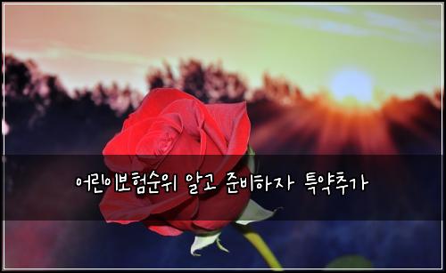 어린이보험순위 알고 준비하자 특약추가