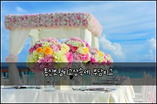 종신보험비교상속세 부담비교