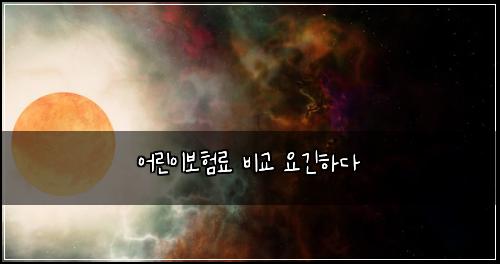 ์ด๋ฆฐ์ด๋ณดํ๋ฃ ๋น๊ต ์๊ธดํ๋ค