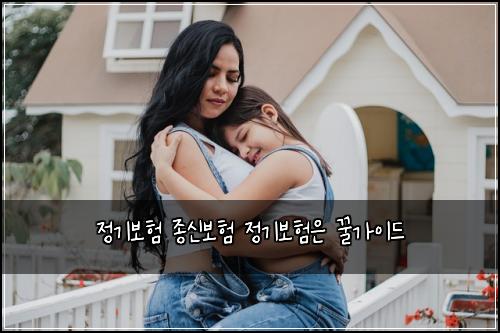 정기보험 종신보험 정기보험은 꿀가이드