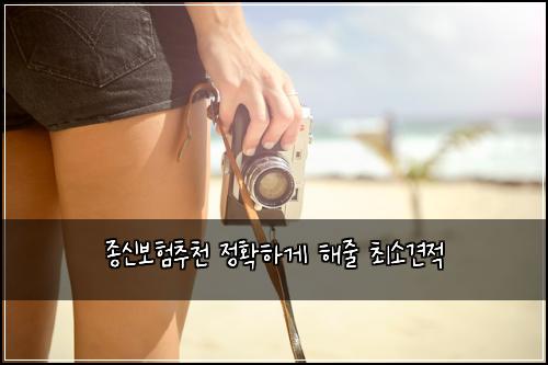 종신보험추천 정확하게 해줄 최소견적