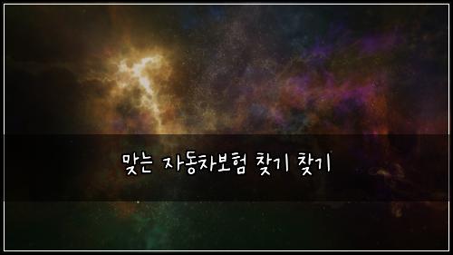 맞는 자동차보험 찾기  찾기