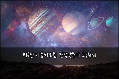 티구안자동차보험 견적낮추기  고민end