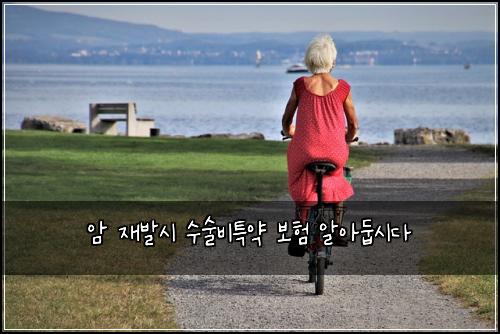암 재발시 수술비특약 보험 알아둡시다 