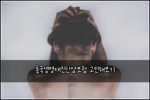 흥국생명재진단암보험 고민해보기 